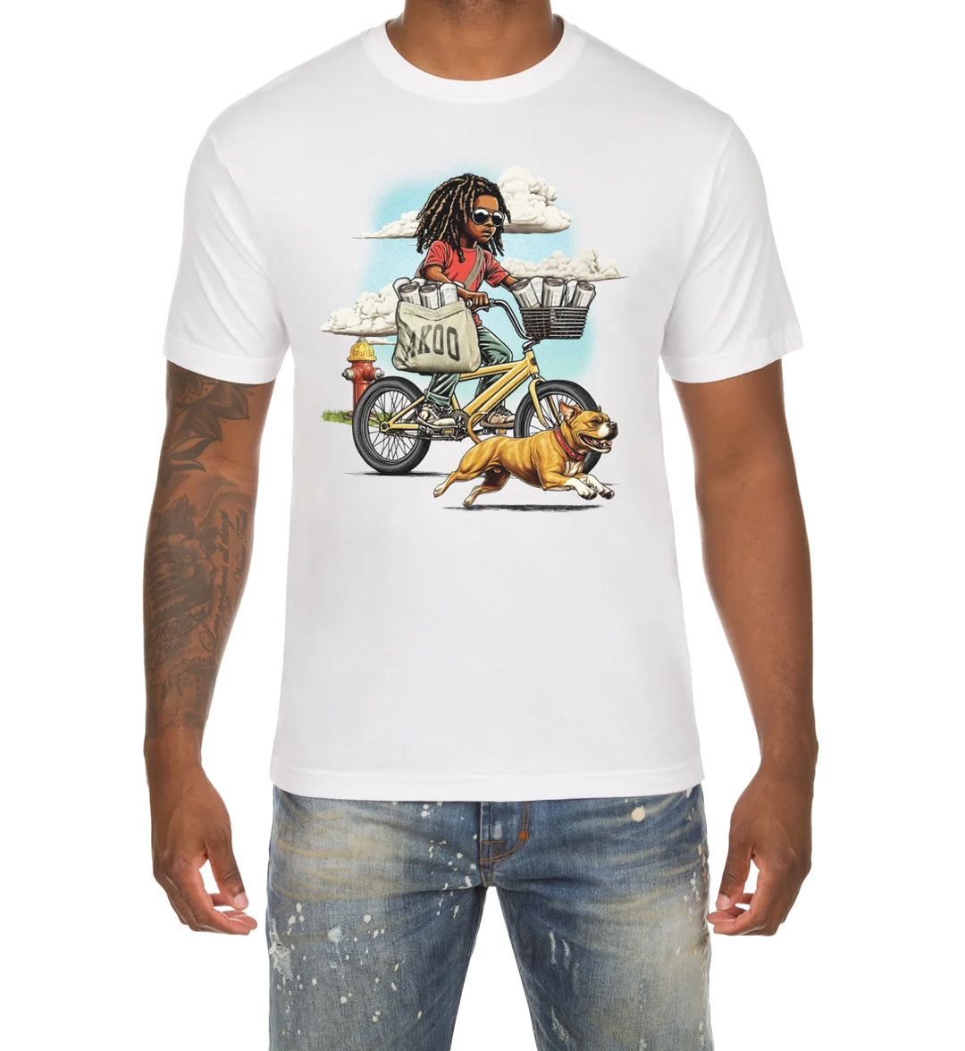 AKOO Paperboy SS Tee White 761-0201 | Pro Feet