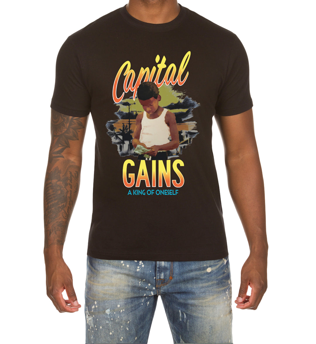 AKOO Capital Gains T-Shirt Black 761-3207 | Pro Feet