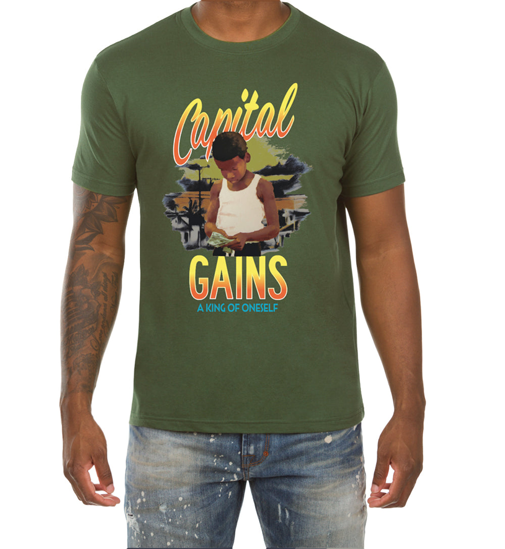 AKOO Capital Gains T-Shirt Black Greener Pastures 761-3207 | Pro Feet