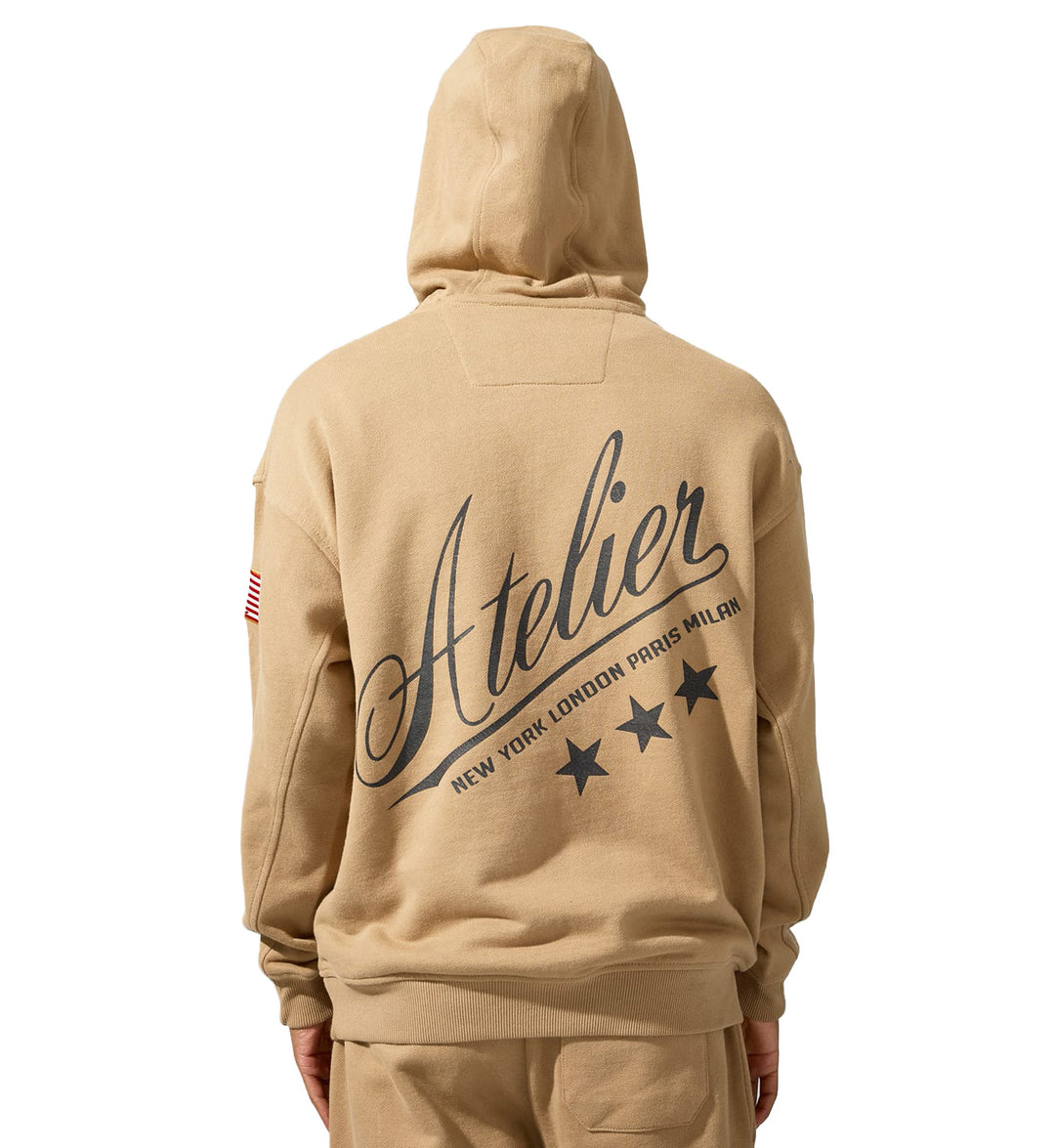 Jordan Craig Atelier Pullover Hoodie Khaki Stone 81601H | Pro Feet