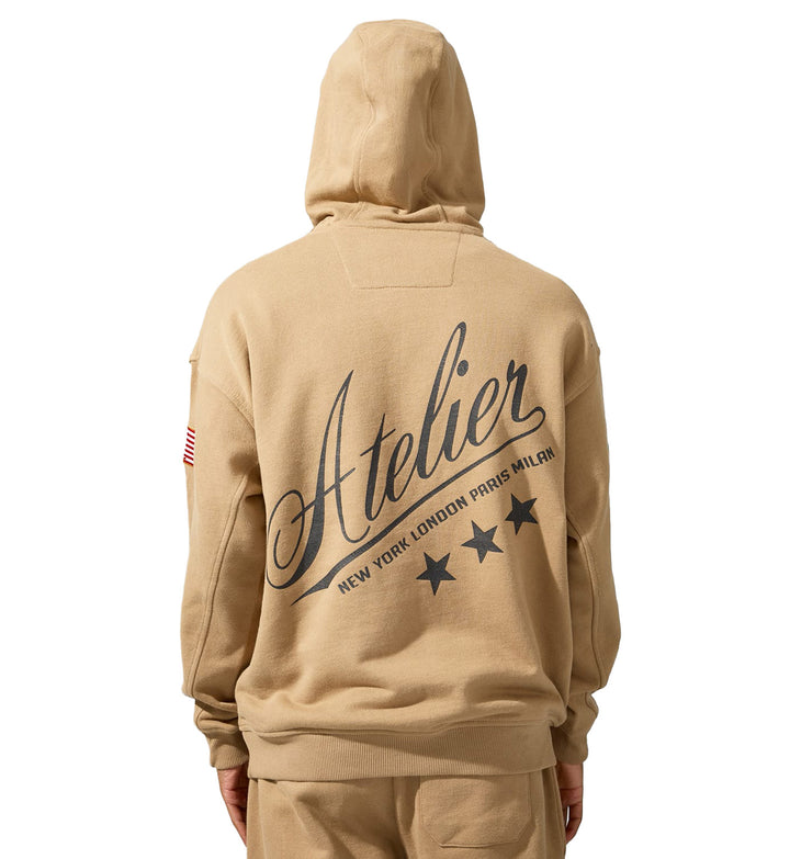 Jordan Craig Atelier Pullover Hoodie Khaki Stone 81601H | Pro Feet