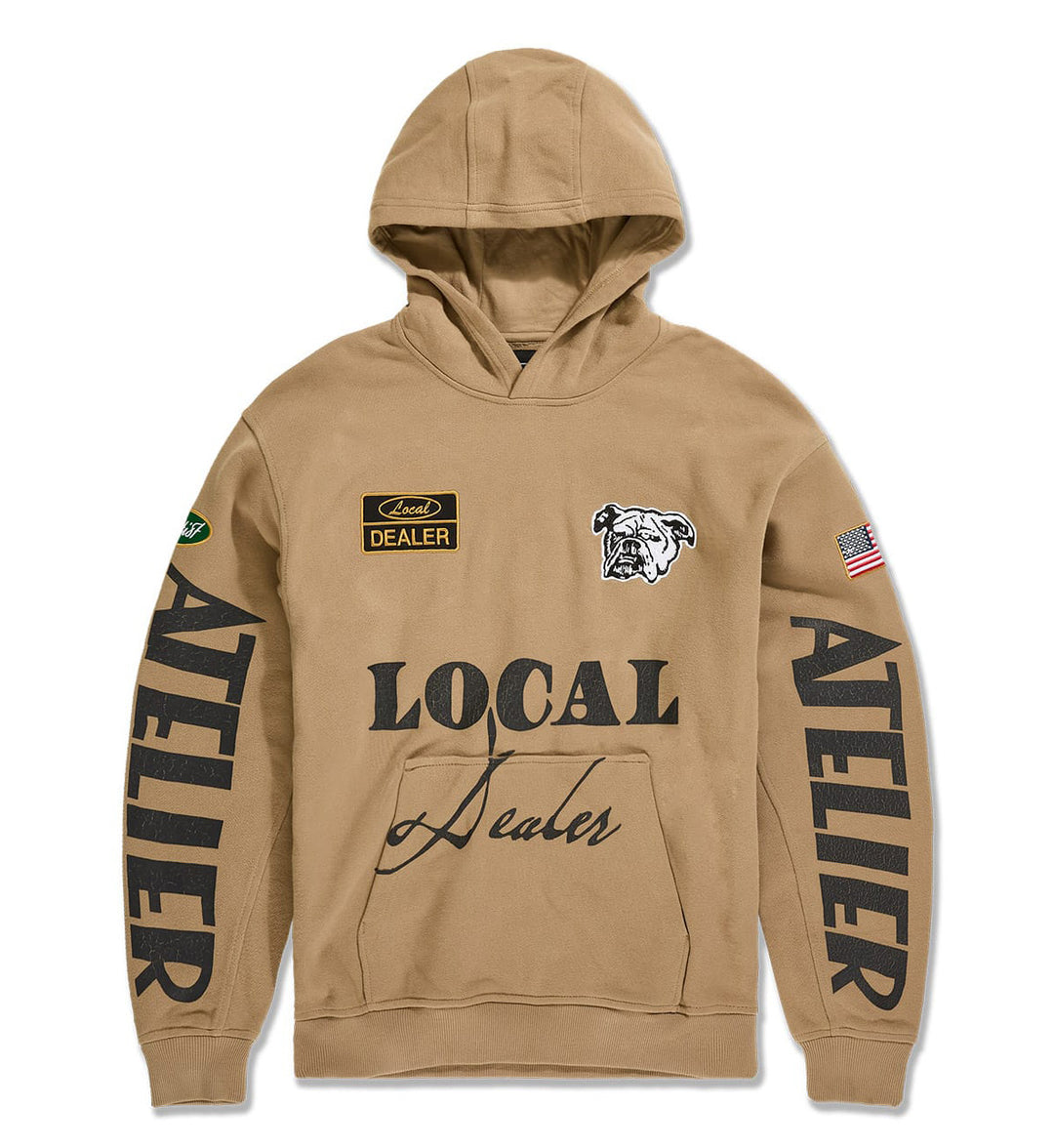 Jordan Craig Atelier Pullover Hoodie Khaki Stone 81601H | Pro Feet