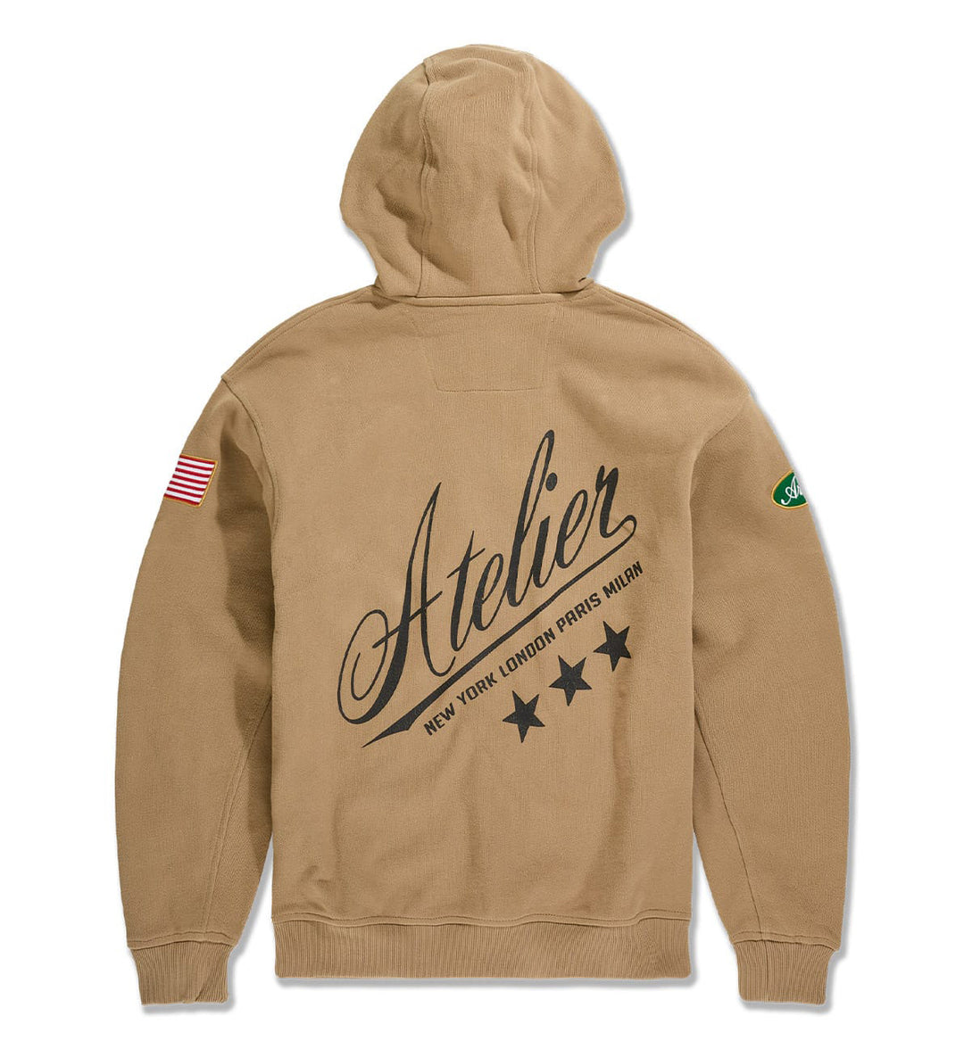 Jordan Craig Atelier Pullover Hoodie Khaki Stone 81601H | Pro Feet