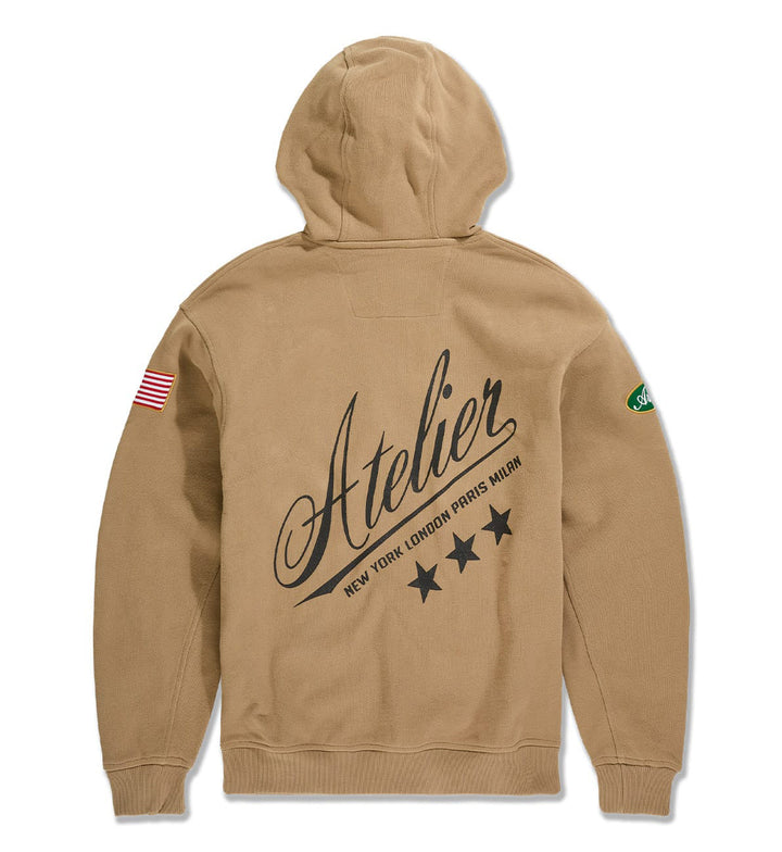 Jordan Craig Atelier Pullover Hoodie Khaki Stone 81601H | Pro Feet