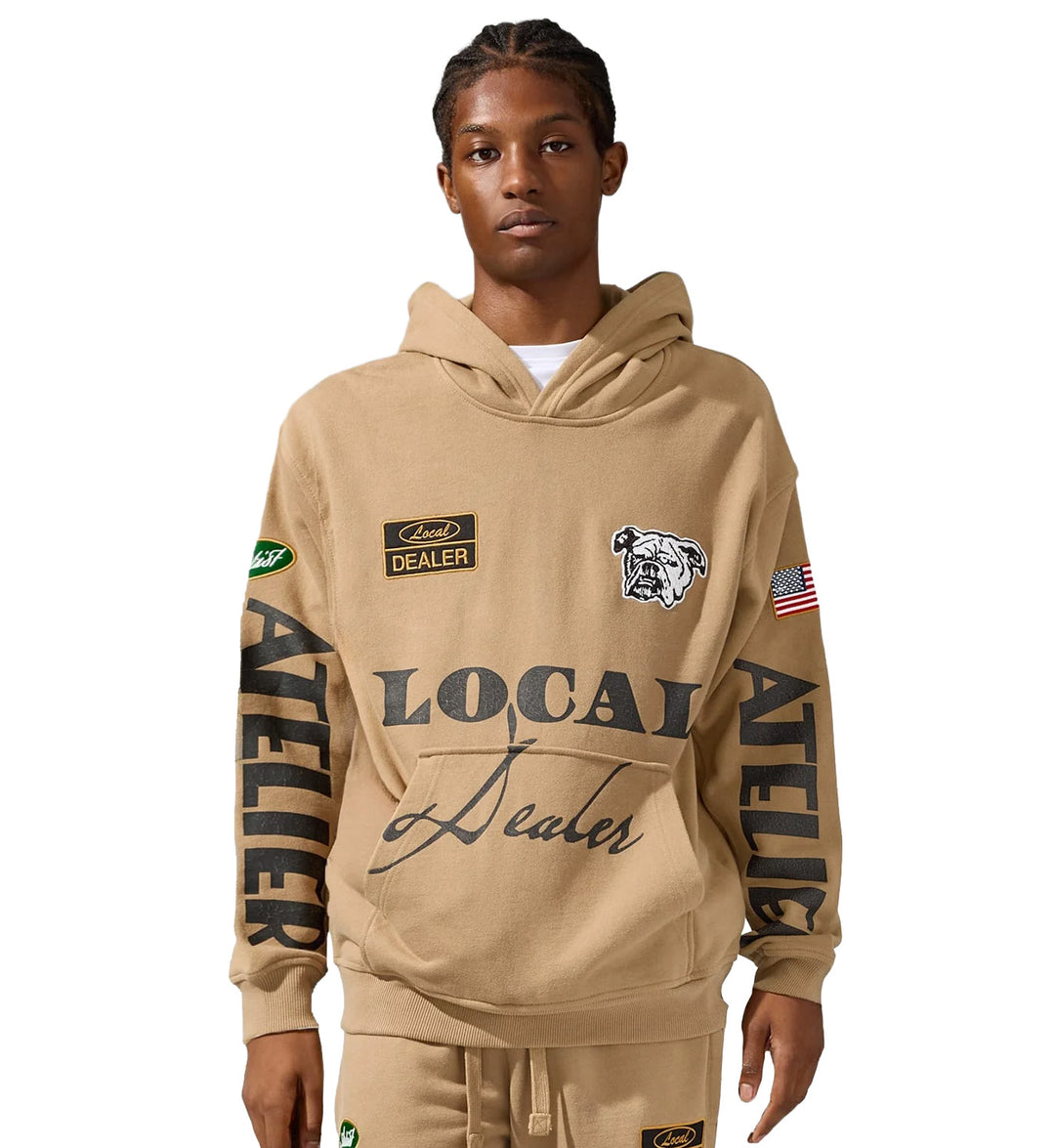 Jordan Craig Atelier Pullover Hoodie Khaki Stone 81601H | Pro Feet