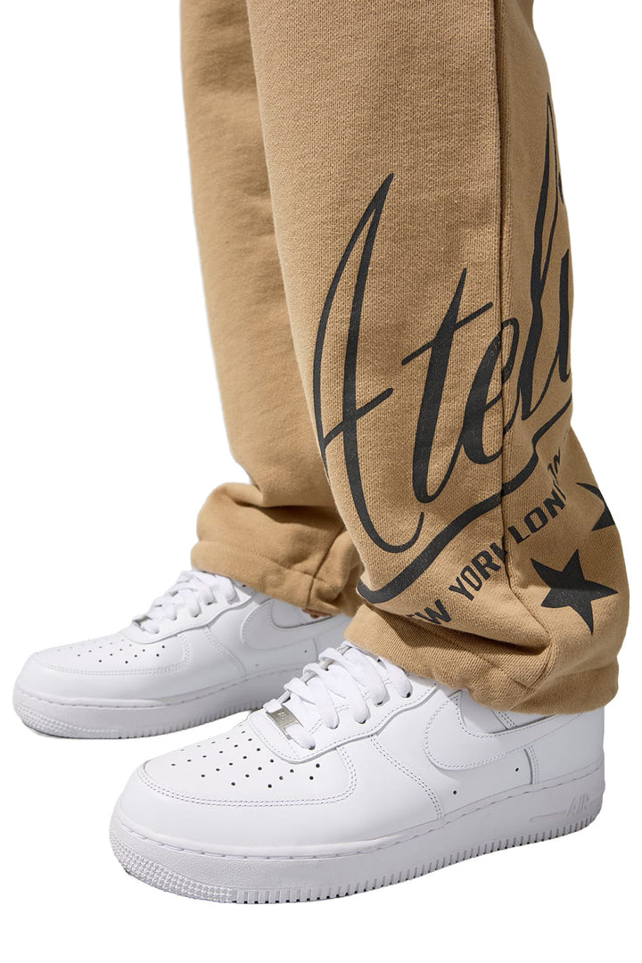 Jordan Craig Atelier Loose Fit Sweatpants Khaki Stone 81601 | Pro Feet