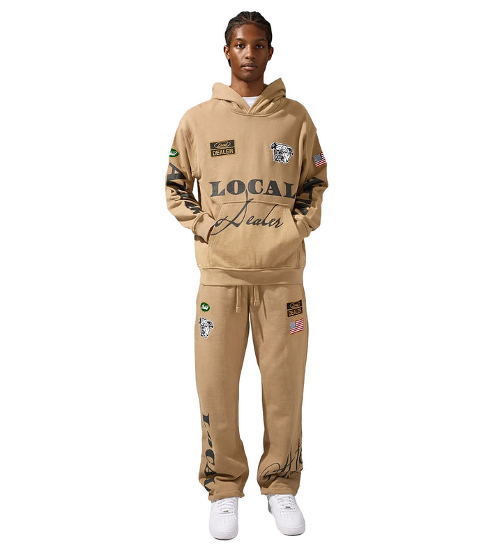 Jordan Craig Atelier Loose Fit Sweatpants Khaki Stone 81601 | Pro Feet
