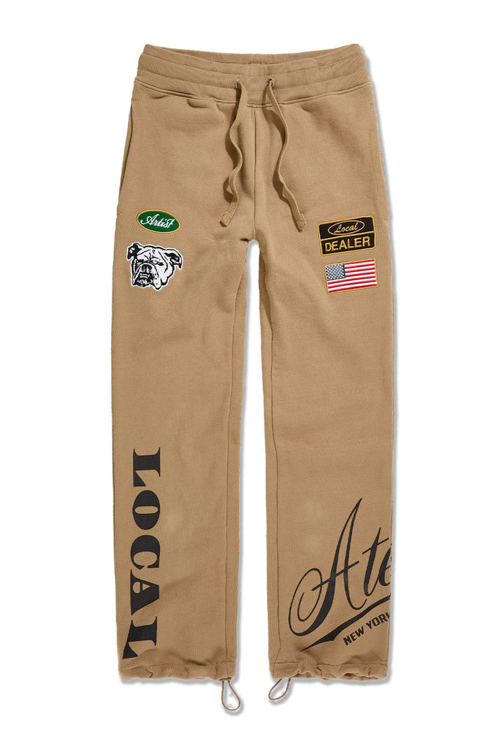 Jordan Craig Atelier Loose Fit Sweatpants Khaki Stone 81601 | Pro Feet