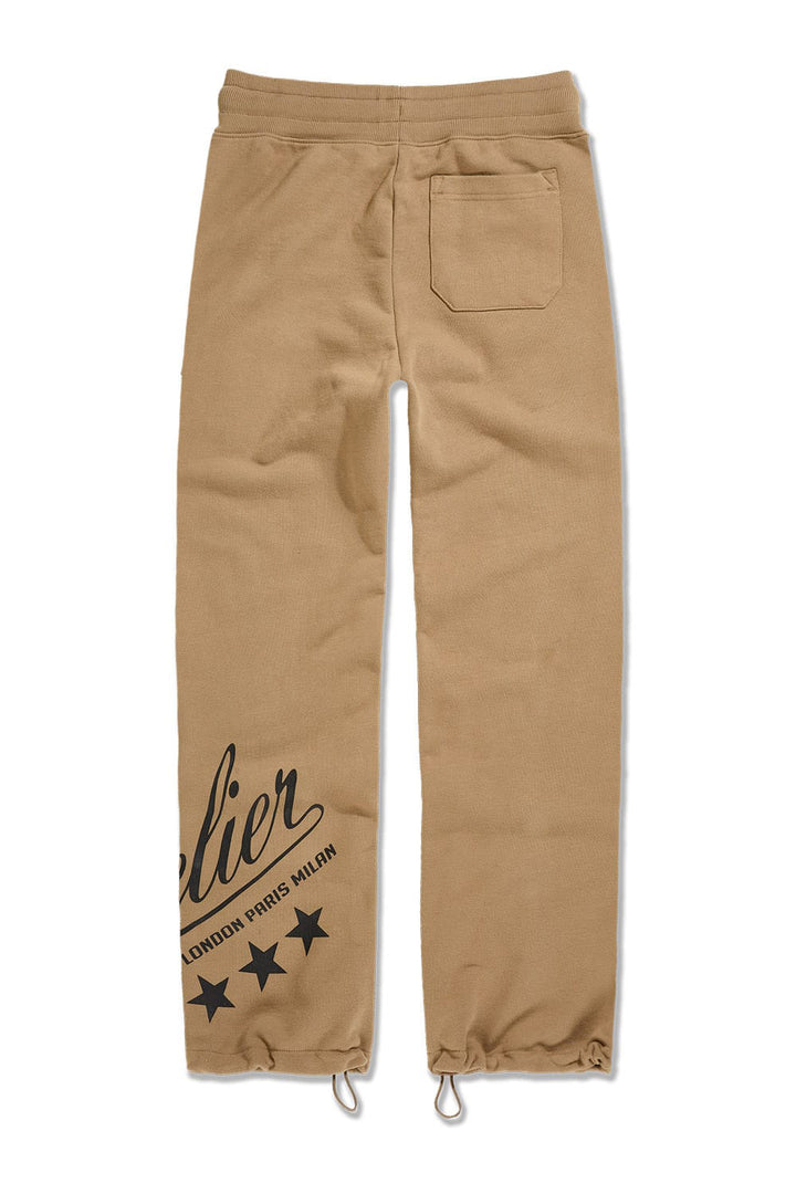 Jordan Craig Atelier Loose Fit Sweatpants Khaki Stone 81601 | Pro Feet