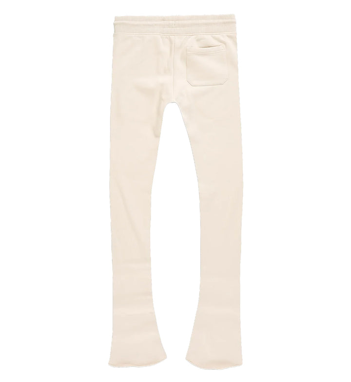 See You In Paradise Tonal Stacked Sweatpants Cream 8816L | Pro Feet
