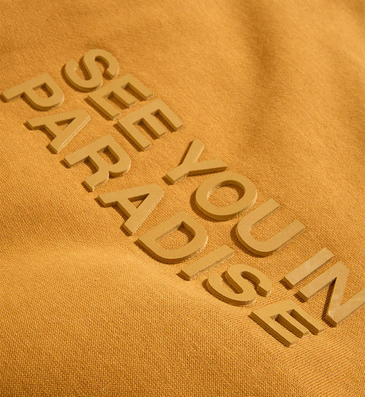 Detail of SYIP Tonal Zip Up Hoodie — Cognac