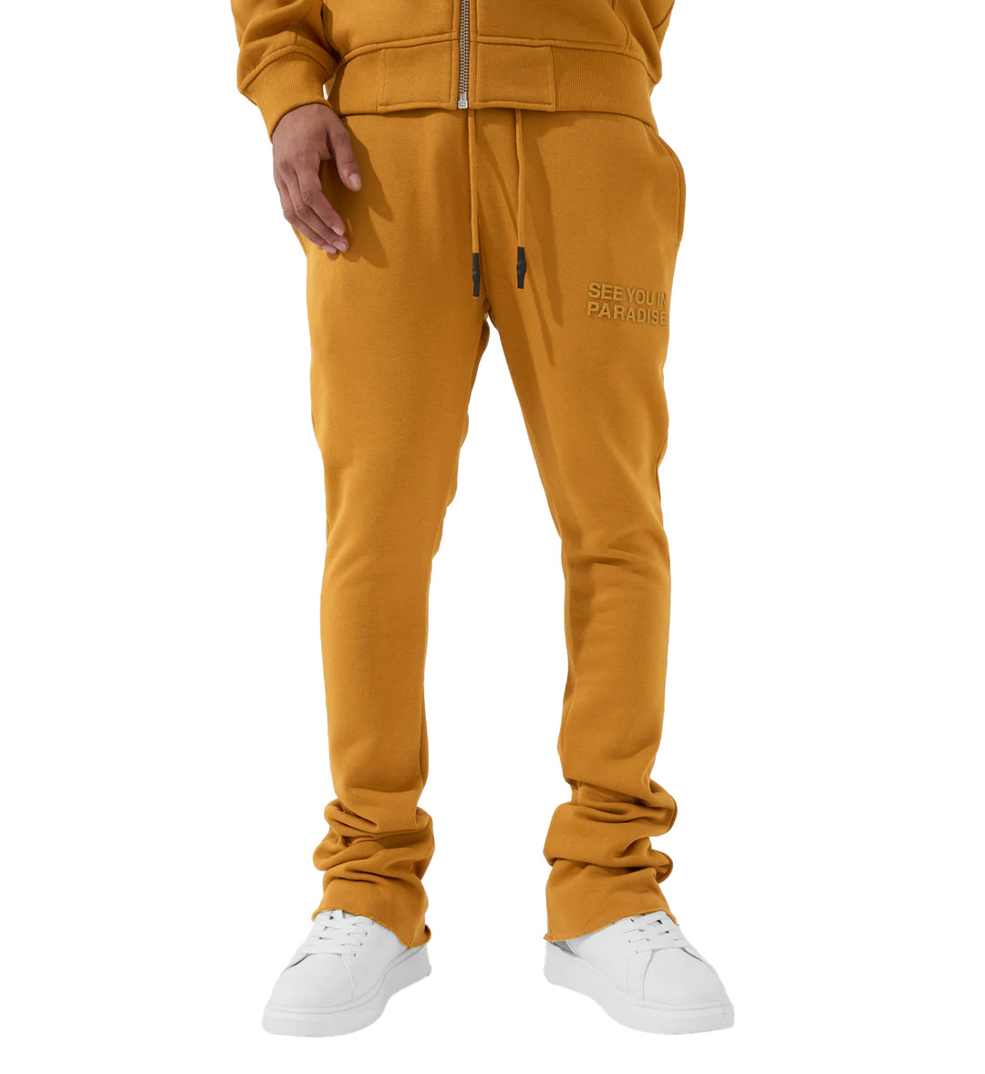 Mustard yellow(Cognac) SYIP Tonal Stacked Sweatpants