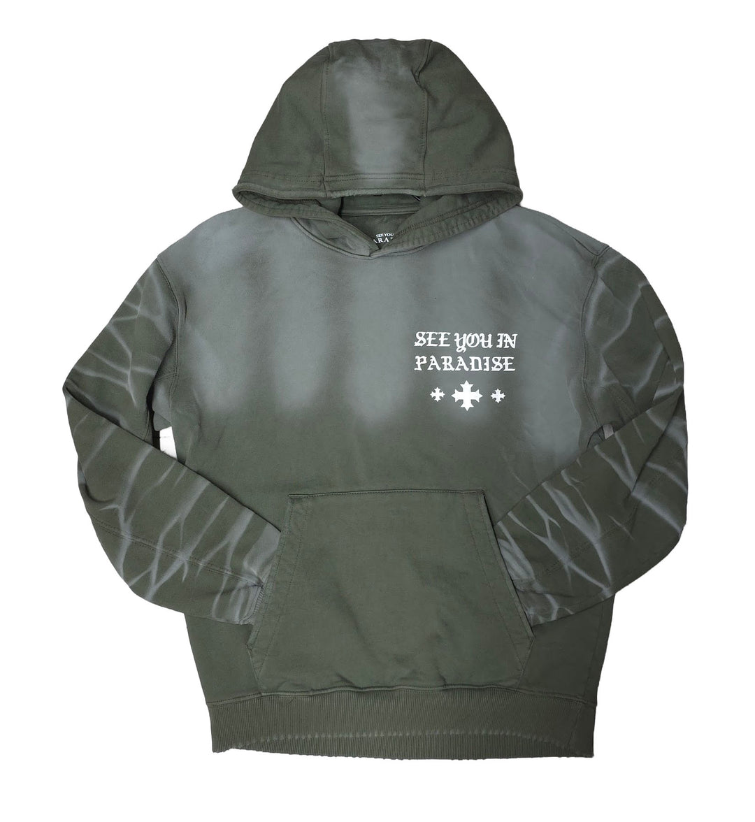 SYIP Airbrush Wash Hoodie — Olive