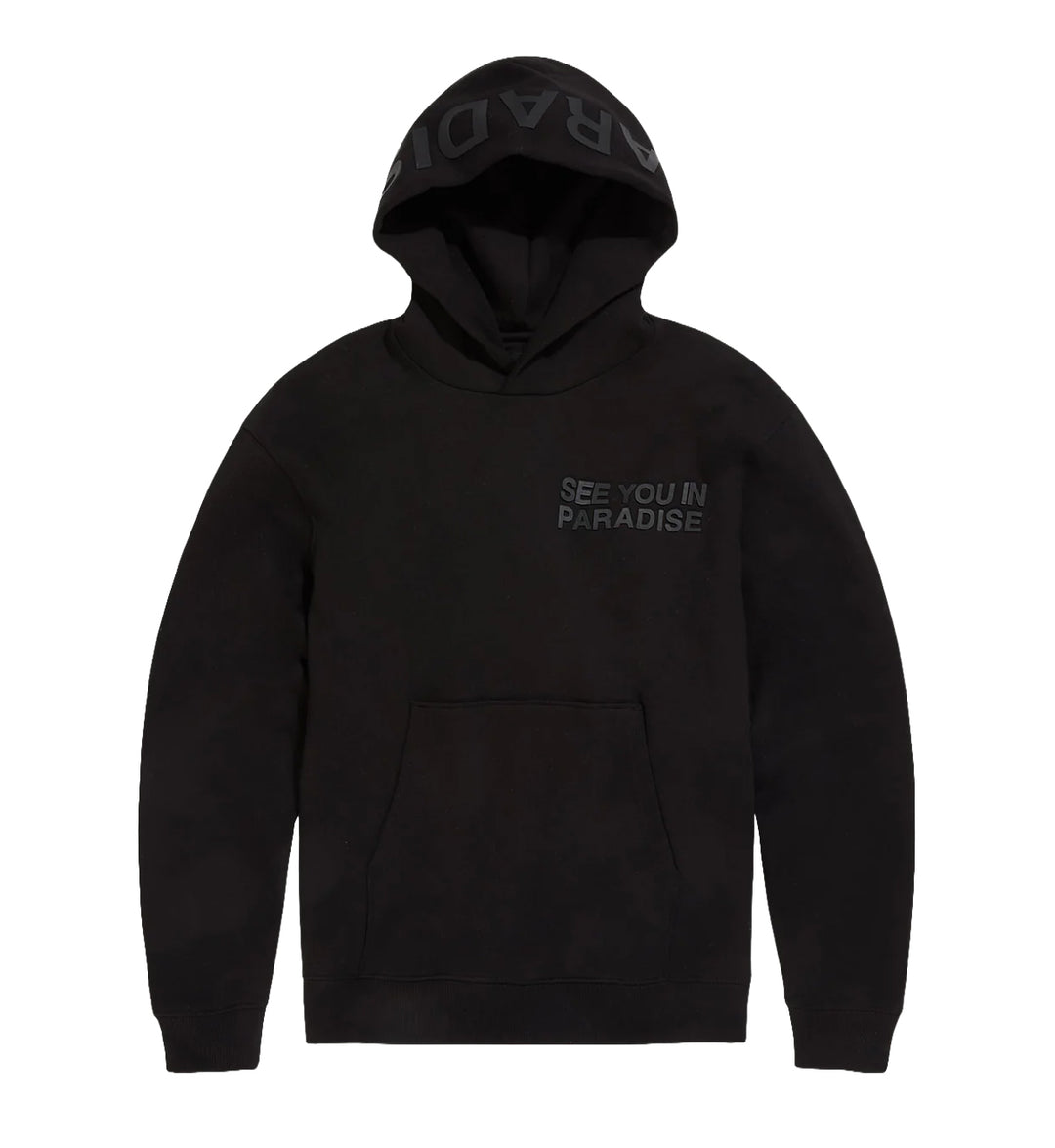 See You In Paradise Tonal Pullover Hoodie - Black
