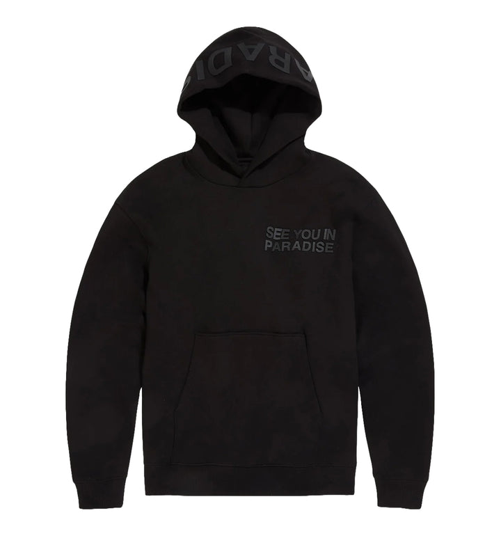 See You In Paradise Tonal Pullover Hoodie - Black