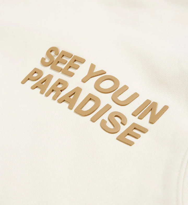 See You In Paradise Tonal Pullover Hoodie Detail - Bone