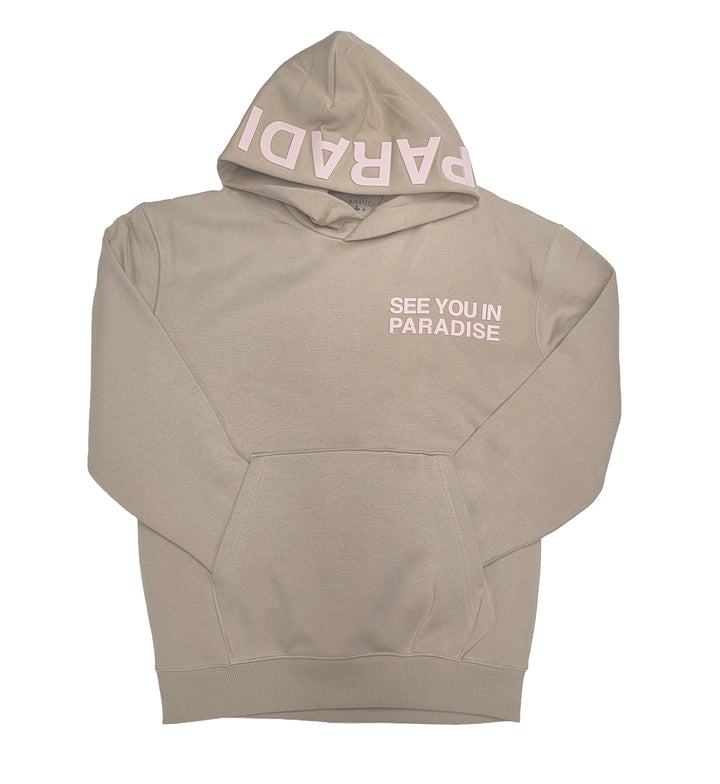 See You In Paradise Tonal Pullover Hoodie - Cream