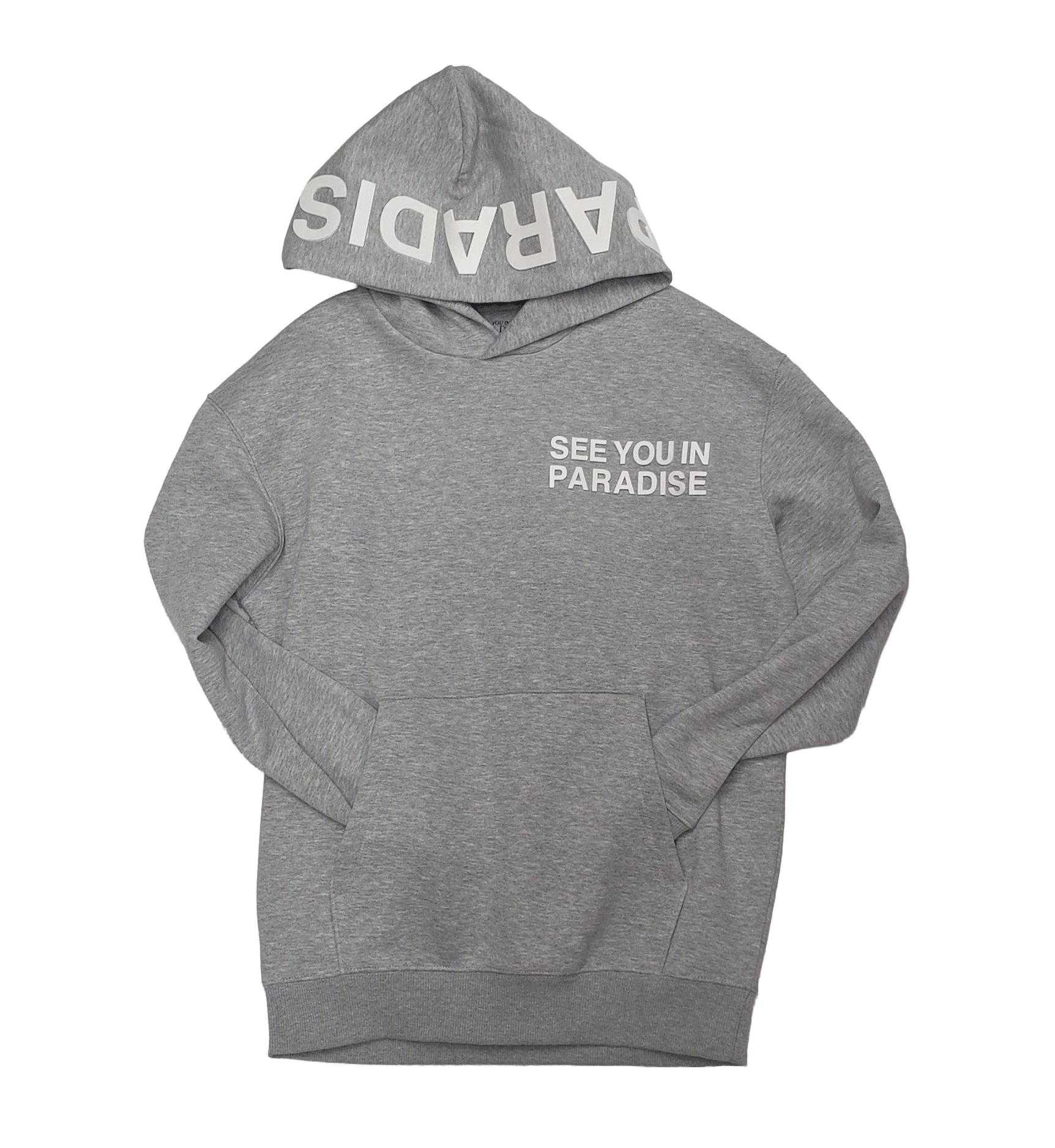 See You In Paradise Tonal Pullover Hoodie - Heather Grey