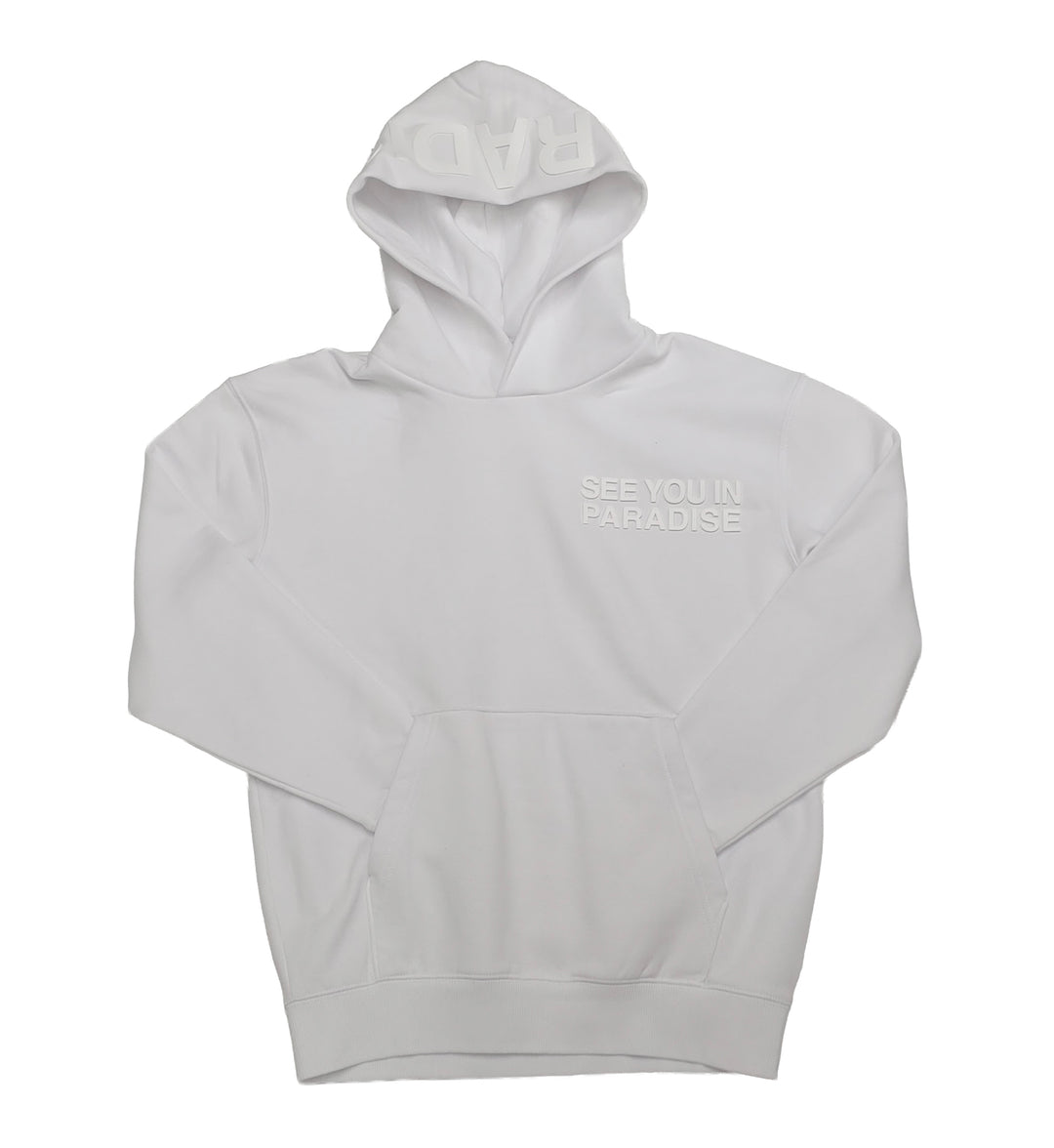 See You In Paradise Tonal Pullover Hoodie - White
