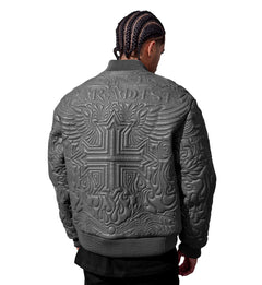 See You In Paradise Sinister Bomber Jacket “Charcoal” (91666-24)