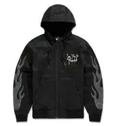 See You In Paradise Eternal Flame Hooded Workwear Jacket Black 91669-10 | Pro Feet