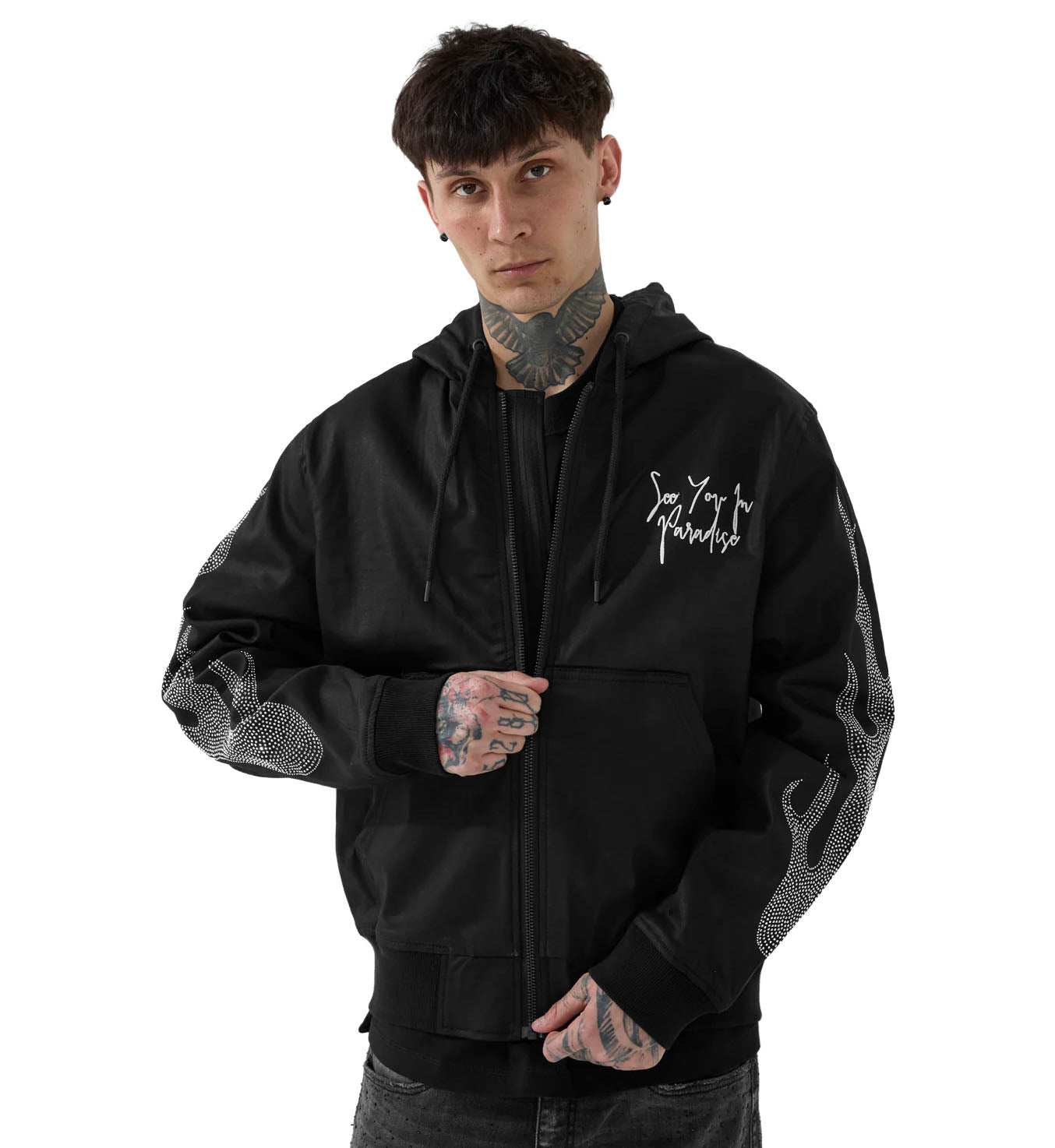 See You In Paradise Eternal Flame Hooded Workwear Jacket Black 91669-10 | Pro Feet