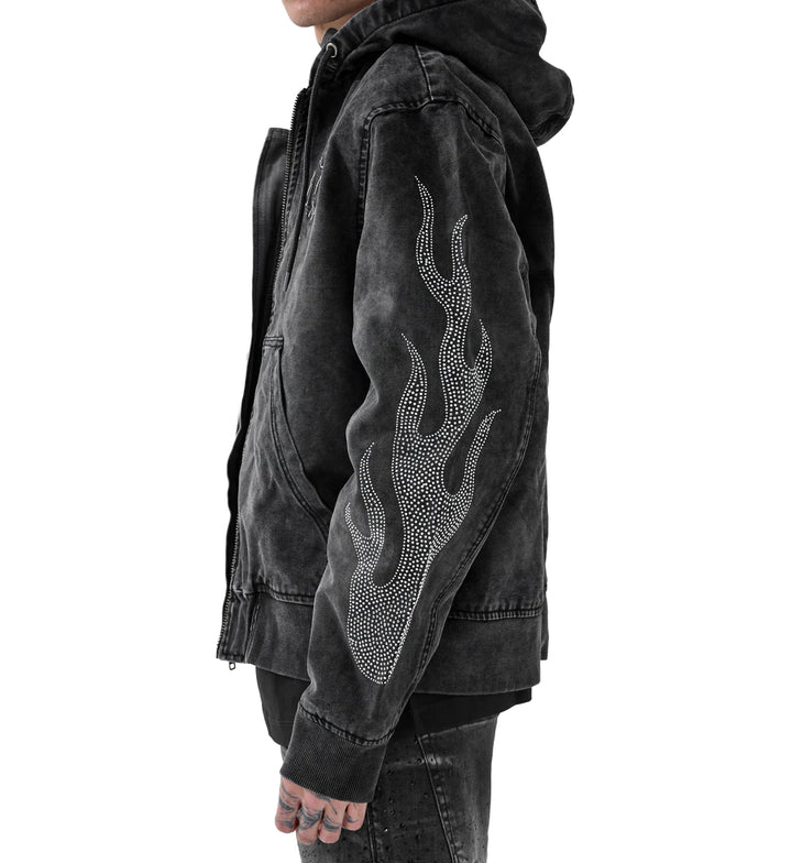 SYIP Eternal Flame Hooded Work Jacket “Vintage Charcoal” (91669-80)