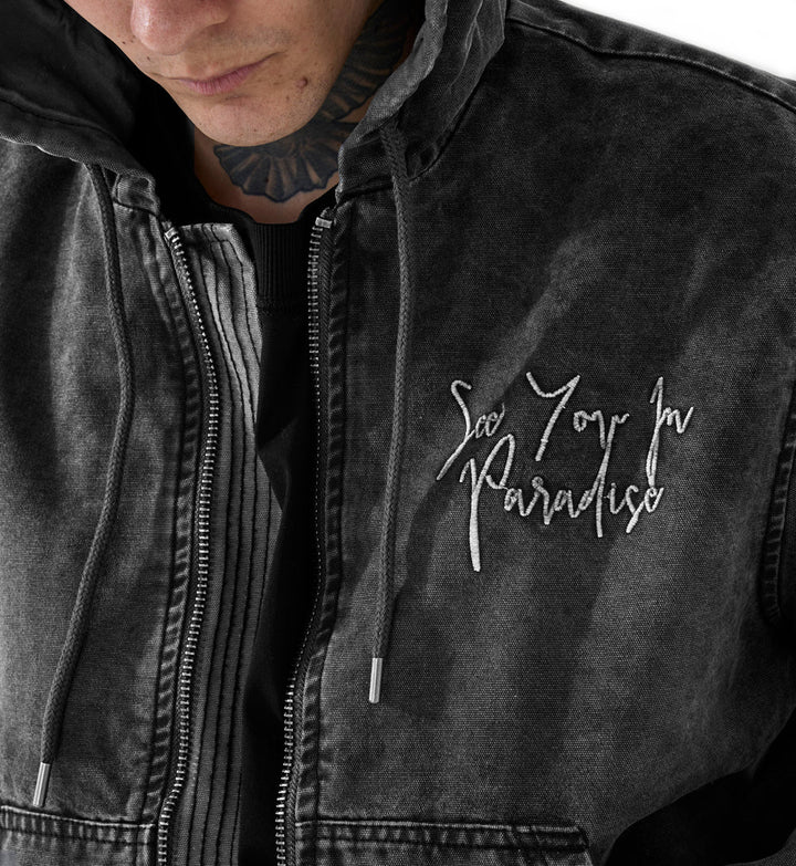 SYIP Eternal Flame Hooded Work Jacket “Vintage Charcoal” (91669-80)