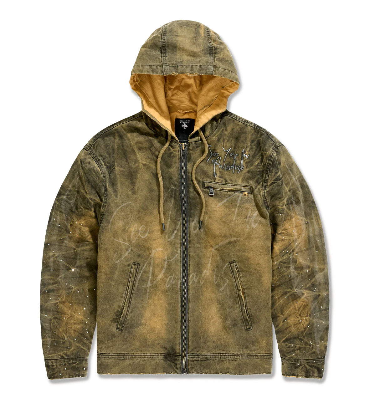 See You In Paradise Ashes to Ashes Hooded Work Jacket Vintage Wheat 91670-83 | Pro Feet