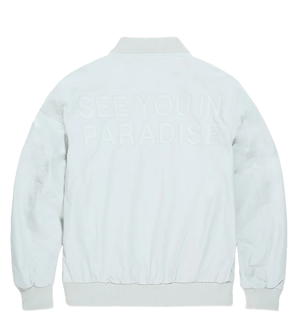 SYIP  Cruel Intentions Bomber Jacket — Light Grey backside