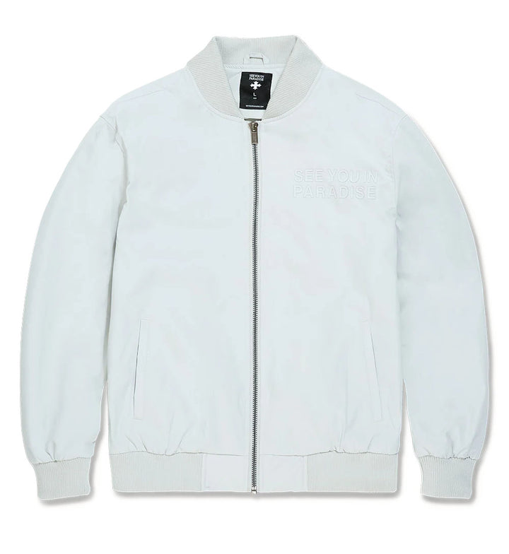 See You In Paradise Cruel Intentions Bomber Jacket Light Grey 91771-88 | Pro Feet