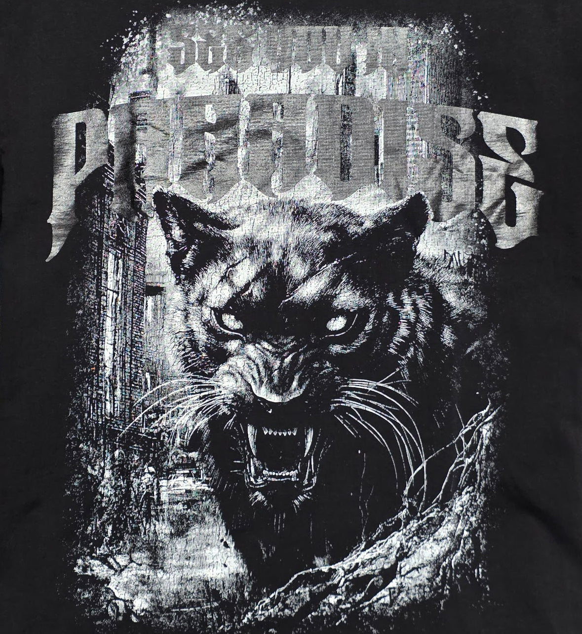 See You In Paradise Panther Layered Long Sleeve Shirt “Black” (9182A-10)