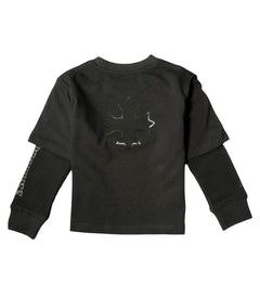See You In Paradise Panther Layered Long Sleeve Shirt “Black” (9182A-10)