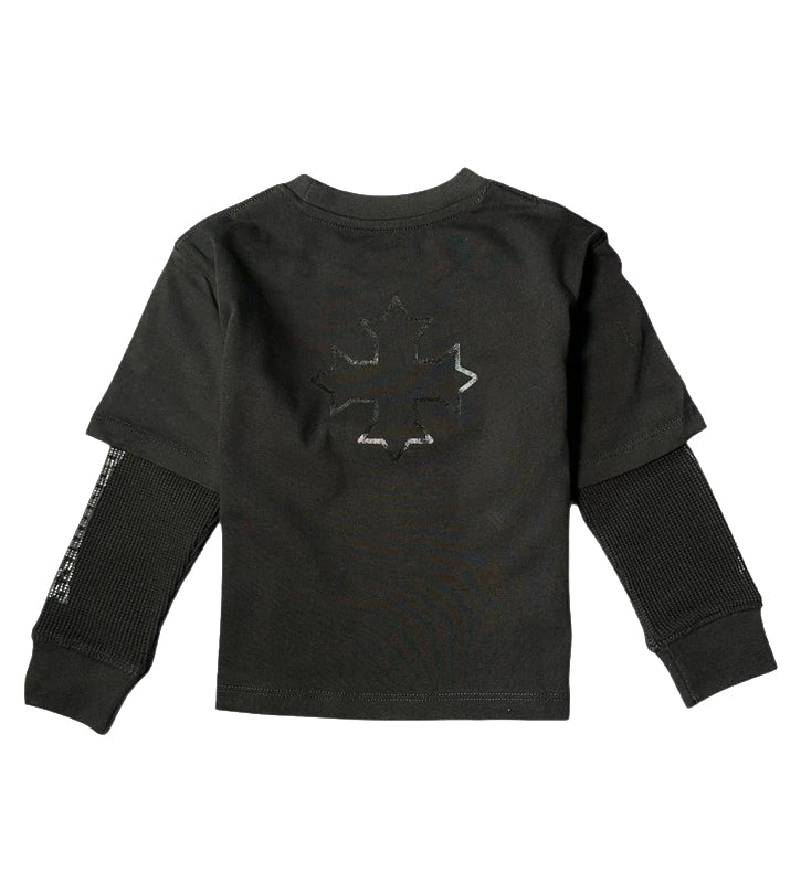 See You In Paradise Panther Layered Long Sleeve Shirt “Black” (9182A-10)