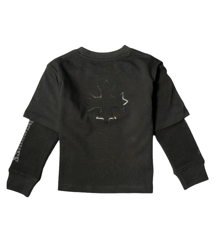 See You In Paradise Panther Layered Long Sleeve Shirt “Black” (9182A-10)