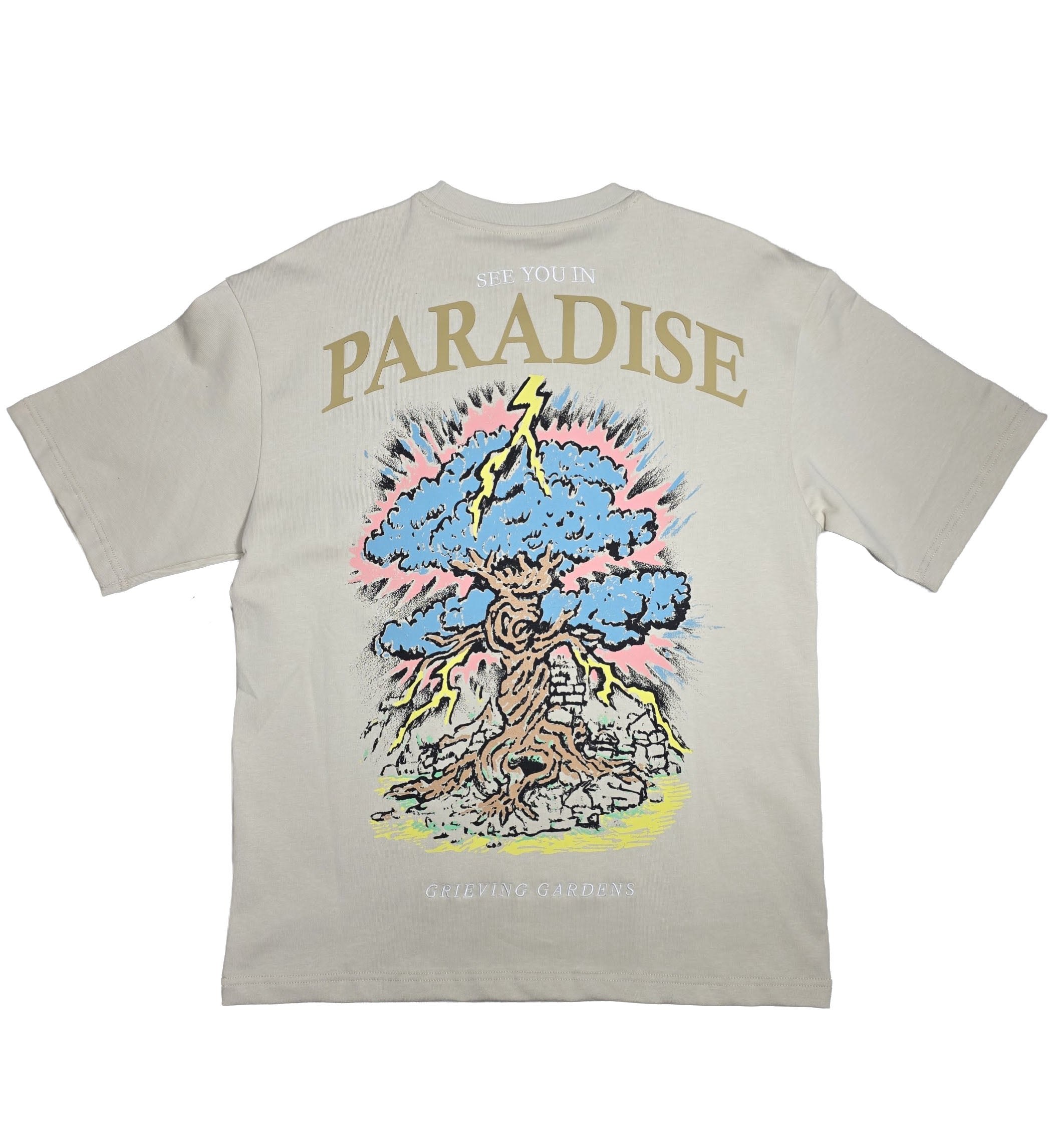 See You In Paradise Grieving Garden T-Shirt Bone 9186A-BN | Pro Feet