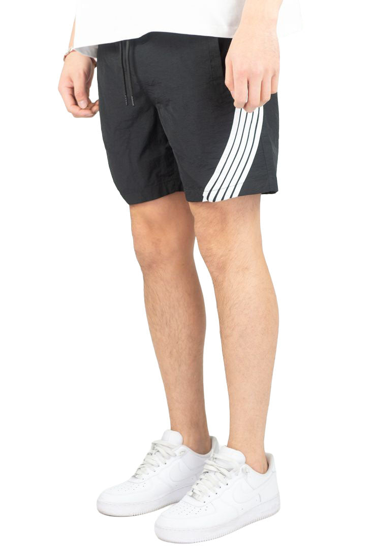Rebel Minds Striped Nylon Shorts Black (A00-14905)
