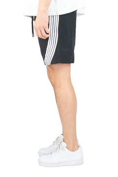 Rebel Minds Striped Nylon Shorts Black (A00-14905)