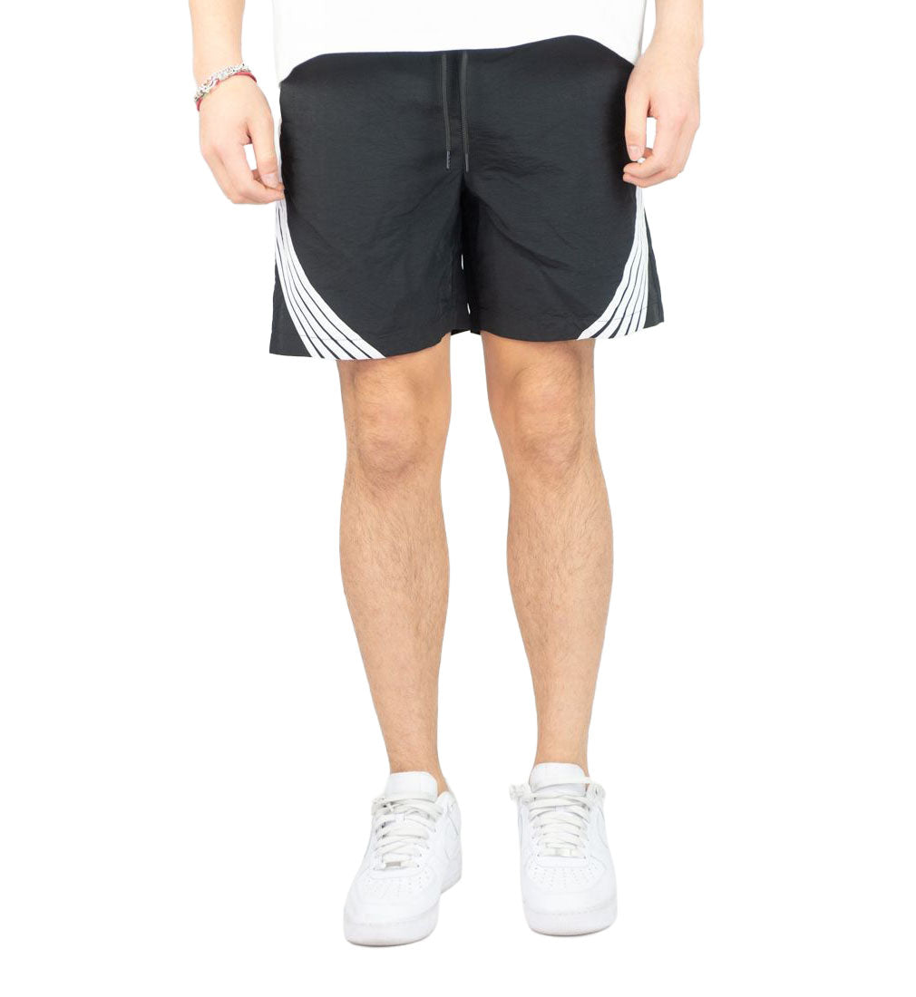 Rebel Minds Striped Nylon Shorts Black (A00-14905)