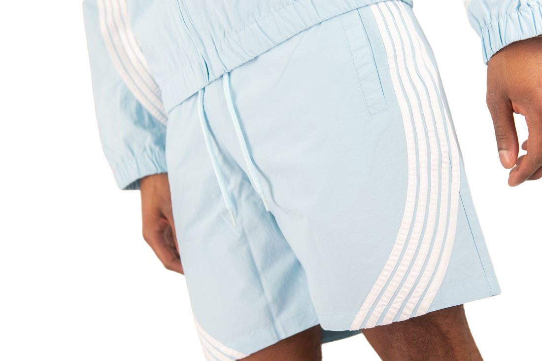 Rebel Minds Striped Nylon Shorts Light Blue (A00-14905)