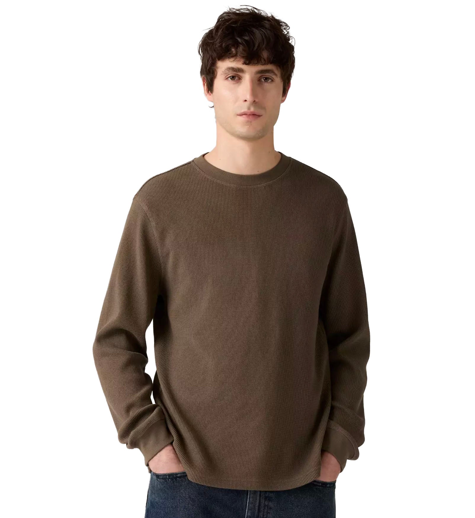 Levi’s Long-Sleeve Standard Fit Thermal Shirt Maitake Brown (A16160085)