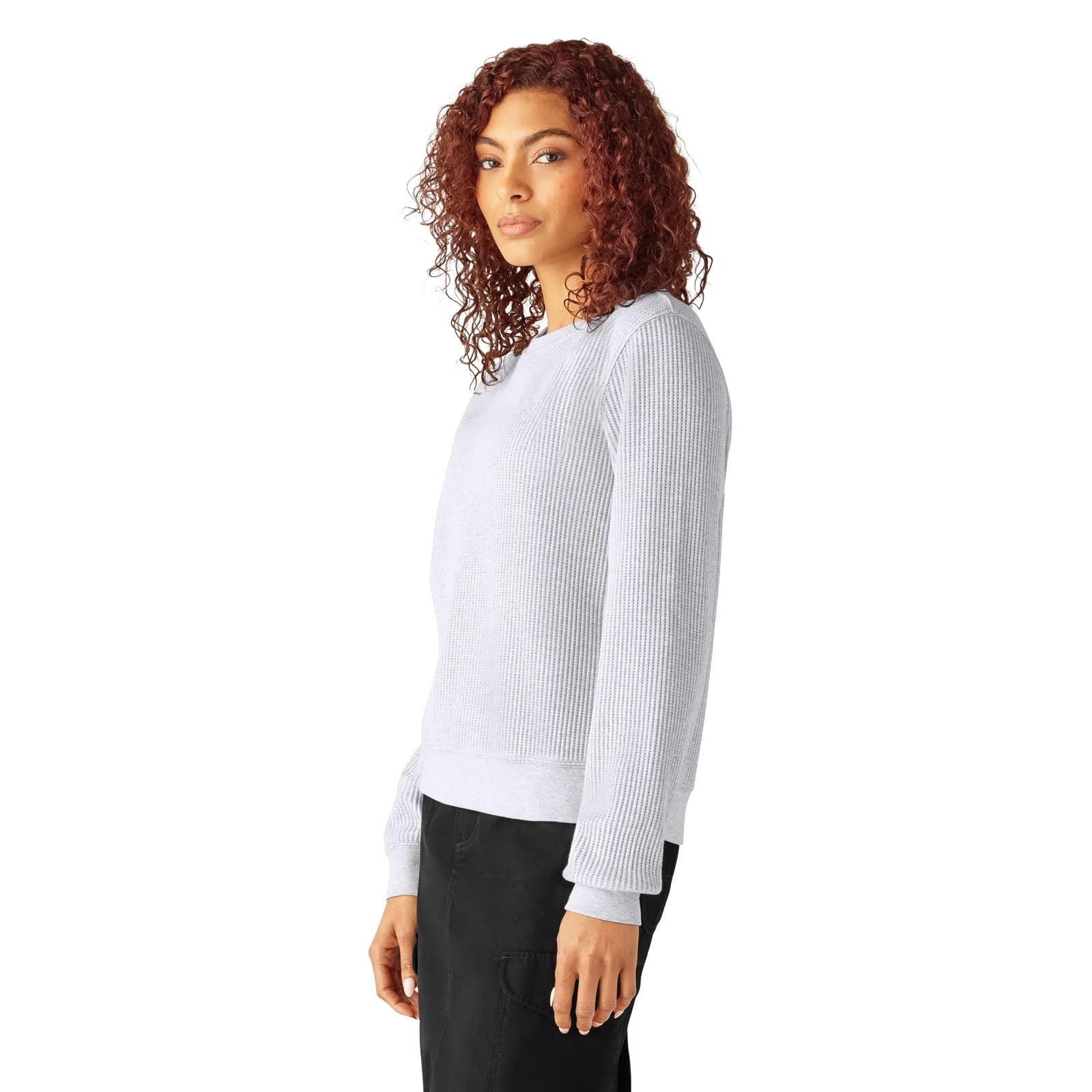 Dickies Women’s Thermal Crewneck Shirt Light Heather Gray A85WQ | Pro Feet