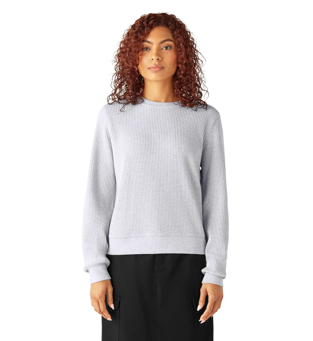 Dickies Women’s Thermal Crewneck Shirt Light Heather Gray A85WQ | Pro Feet