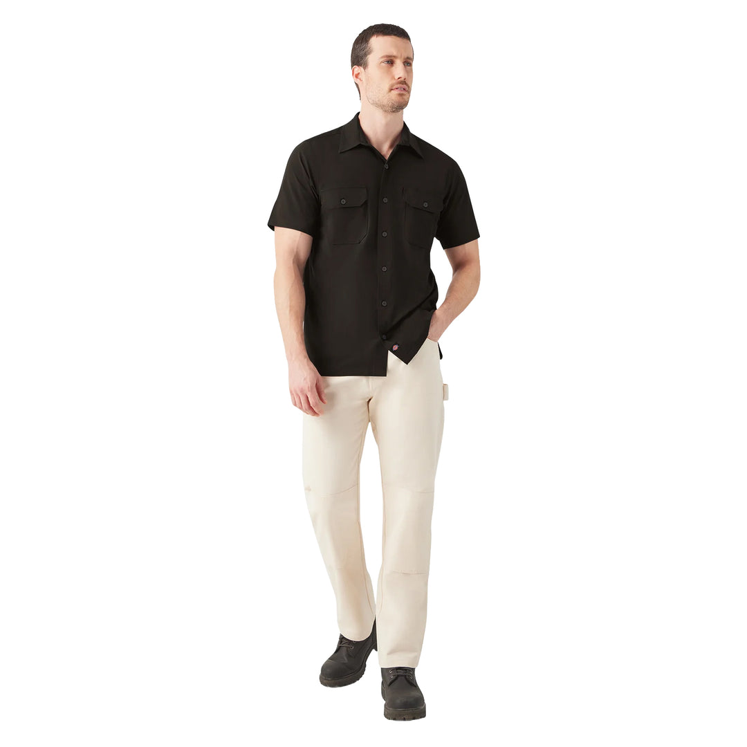 Dickies Short Sleeve Performance Work Shirt Black A8631 | Pro Feet