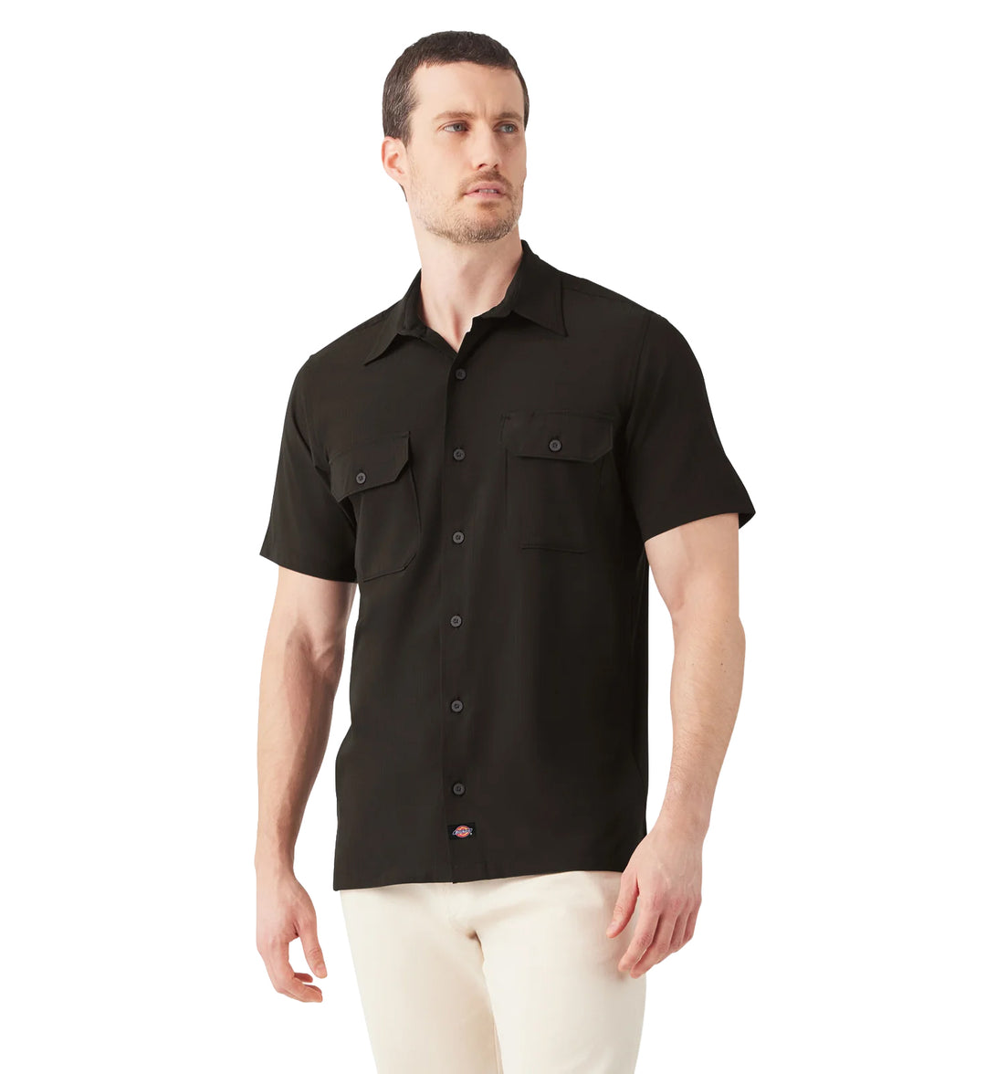 Dickies Short Sleeve Performance Work Shirt Black A8631 | Pro Feet