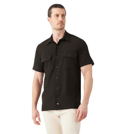 Dickies Short Sleeve Performance Work Shirt Black A8631 | Pro Feet