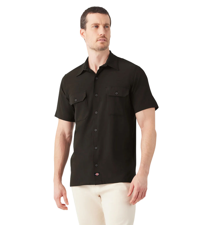 Dickies Short Sleeve Performance Work Shirt Black A8631 | Pro Feet