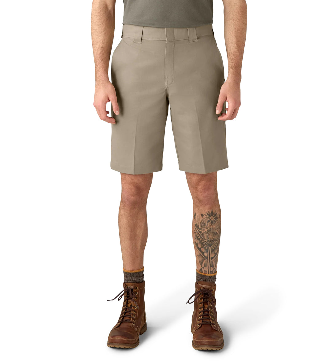 Dickies FLEX Relaxed Fit Work Shorts 11 Inch Desert Sand A875Y0DS | Pro Feet