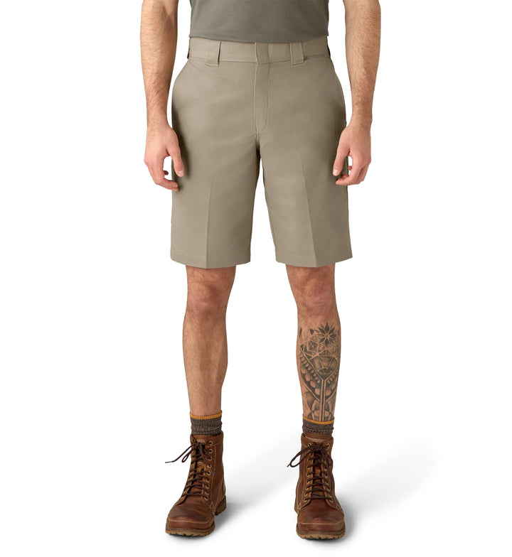 Dickies FLEX Relaxed Fit Work Shorts 11 Inch Desert Sand A875Y0DS | Pro Feet
