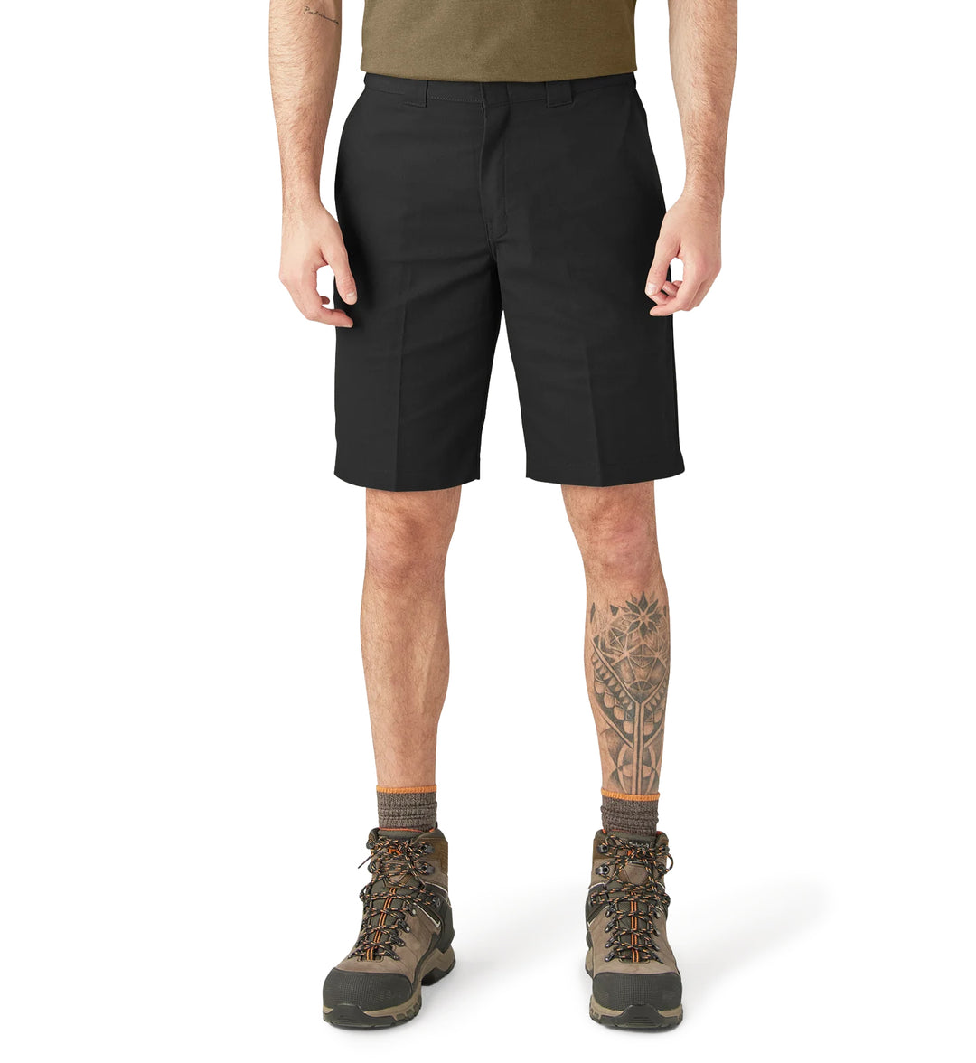 Dickies FLEX Relaxed Fit Work Shorts 11 Inch Black A875YBLK | Pro Feet